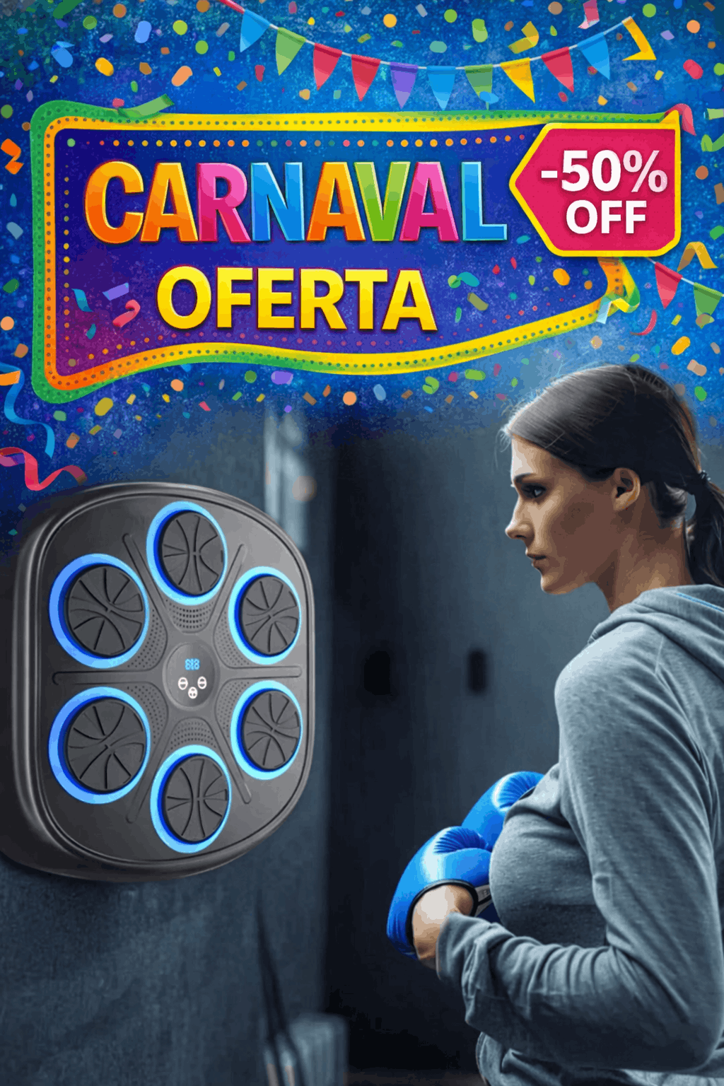 Máquina de boxeo musical con guantes de boxeo - ProBox® 3.0